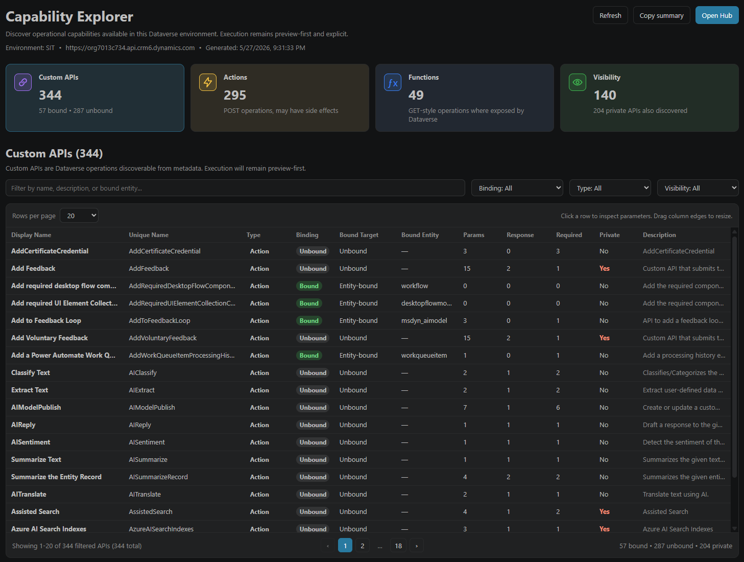 Capability Explorer screenshot